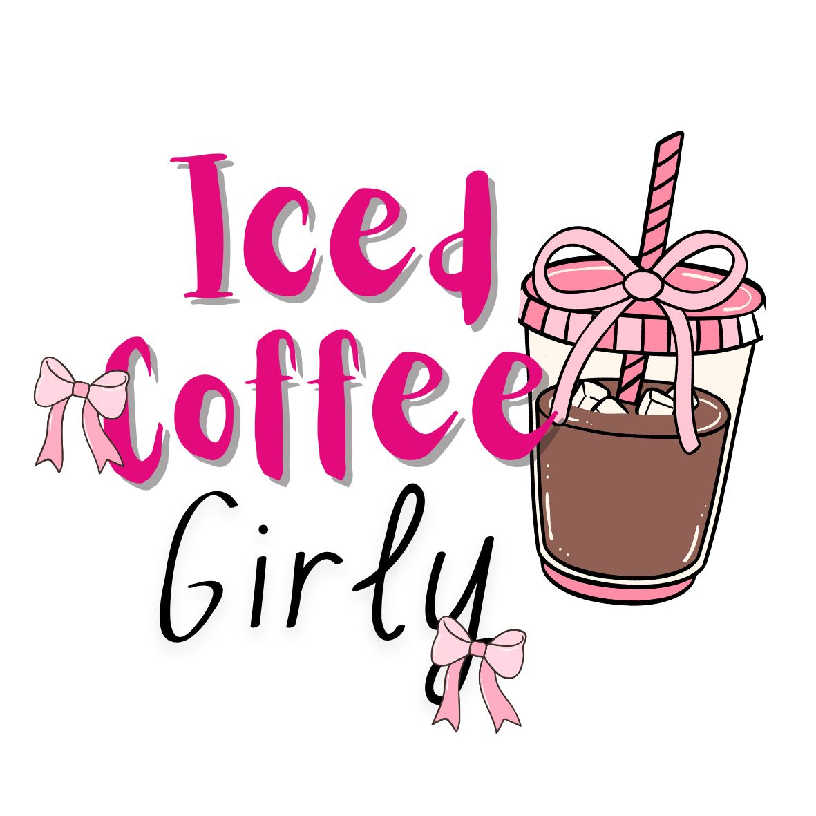 Iced Coffee Girly Libby Glass Cup