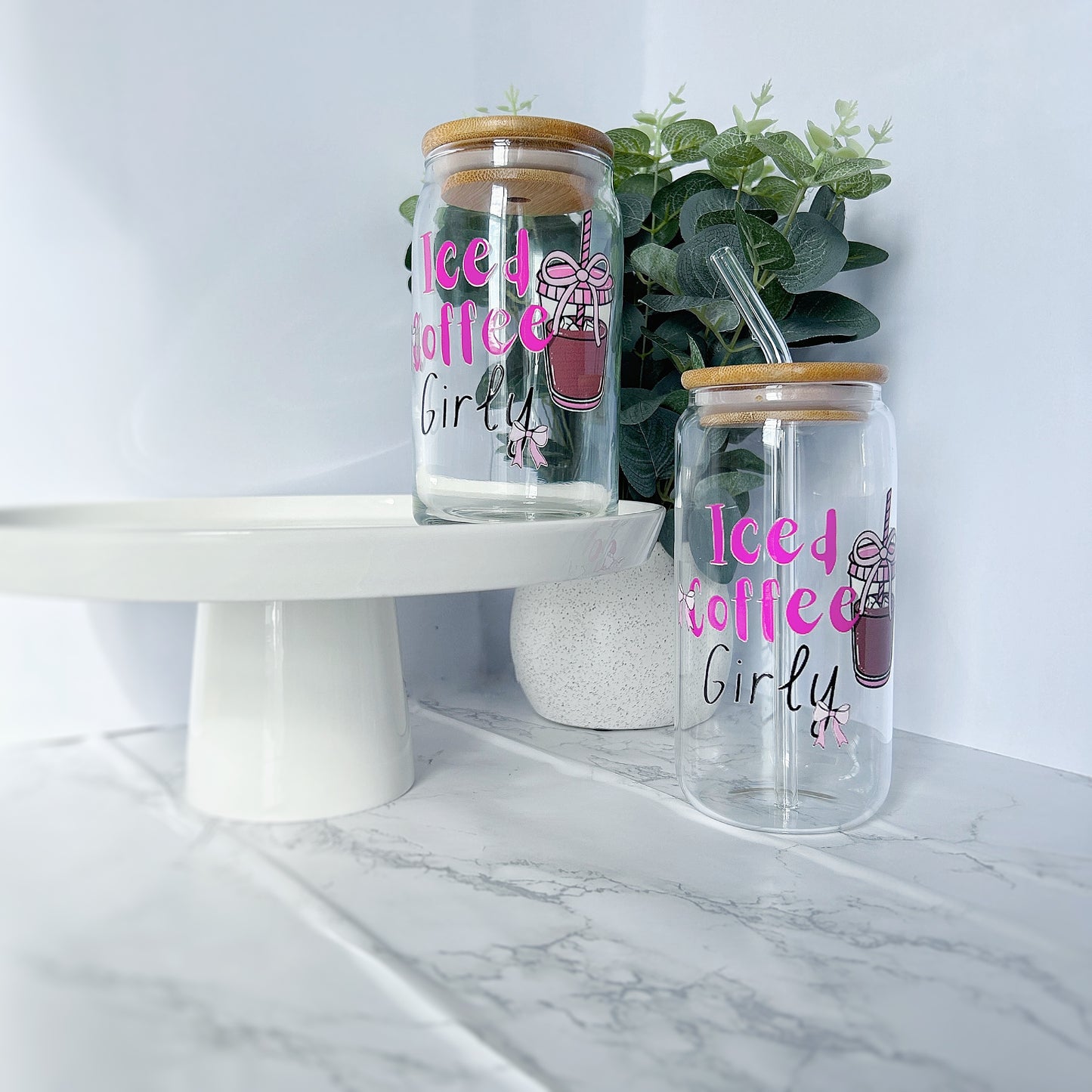 Iced Coffee Girly Libby Glass Cup